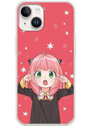 Чехол силиконовый с картинкой на iphone 14 plus (аниме, anime)