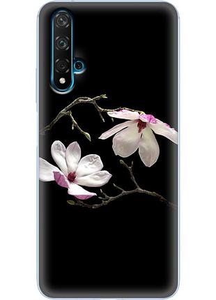 Чехол силиконовый с картинкой на huawei nova 5t (цветок, монголия)