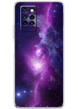 Чехол силиконовый с картинкой на infinix note 10 pro (космос)