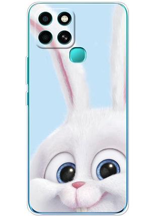 Чохол силіконовий з картинкою на infinix smart 6 (кролик сніжок)