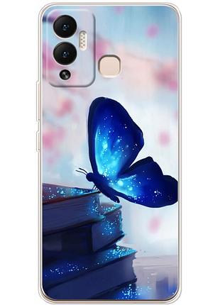 Чехол силиконовый с картинкой на infinix hot 12 play (бабочка)
