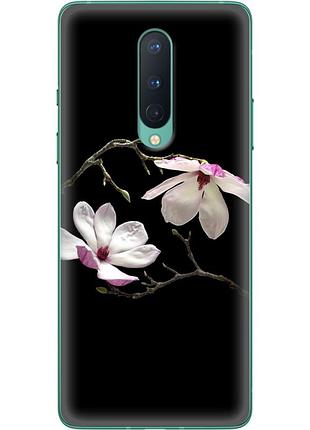 Чехол силиконовый с картинкой на oneplus 8 (цветок, монголия)