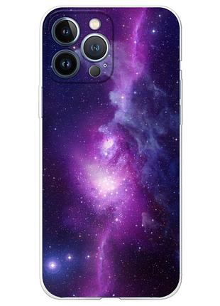 Чехол силиконовый с картинкой на iphone 13 pro max (космос)
