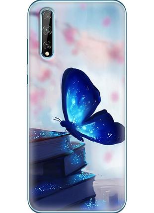 Чехол силиконовый с картинкой на huawei p smart s (бабочка)