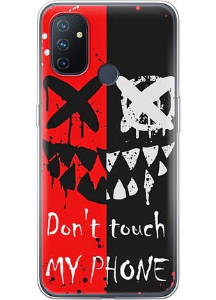 Чехол силиконовый с картинкой на oneplus nord n100 (не трогай мой телефон)
