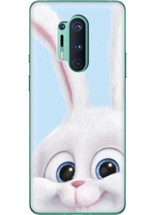 Чохол силіконовий з картинкою на oneplus 8 pro (кролик сніжок)