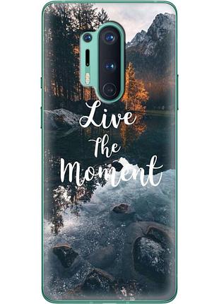 Чехол силиконовый с картинкой на oneplus 8 pro (природа, озеро в горах)