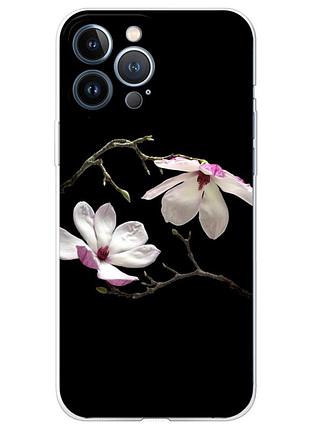 Чехол силиконовый с картинкой на iphone 13 pro (цветок, монголия)
