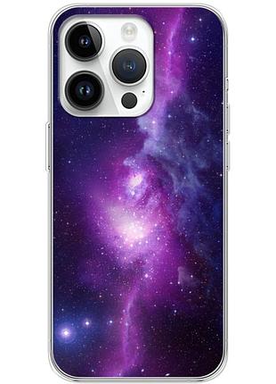 Чехол силиконовый с картинкой на iphone 14 pro (космос)