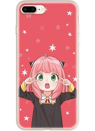 Чехол силиконовый с картинкой на iphone 8 plus (аниме, anime)