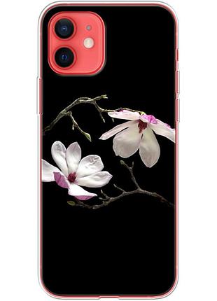 Чехол силиконовый с картинкой на iphone 12 mini (цветок, монголия)