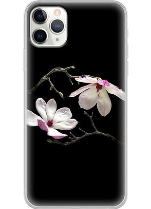 Чехол силиконовый с картинкой на iphone 11 pro max (цветок, монголия)