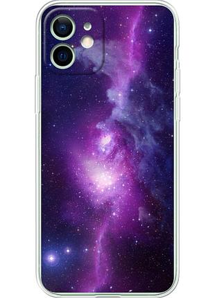 Чехол силиконовый с картинкой на iphone 12 (космос)