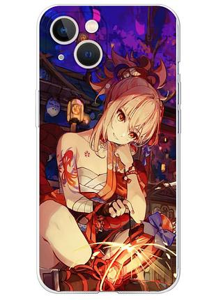 Чехол силиконовый с картинкой на iphone 13 (аниме, anime)