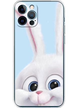 Чохол силіконовий з картинкою на iphone 12 pro (кролик сніжок)