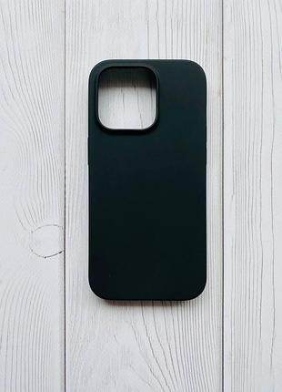 Силиконовый матовый чехол для apple iphone 14 pro черный