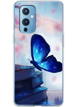 Чехол силиконовый с картинкой на oneplus 9 (бабочка)