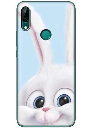 Чехол силиконовый с картинкой на huawei p smart z (кролик снежок)