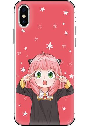 Чехол силиконовый с картинкой на iphone x (аниме, anime)