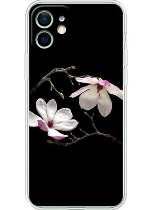 Чехол силиконовый с картинкой на iphone 12 (цветок, монголия)