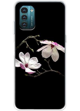 Чехол силиконовый с картинкой на nokia g11 (цветок, монголия)
