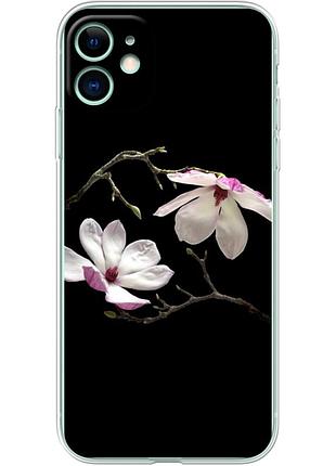 Чехол силиконовый с картинкой на iphone 11 (цветок, монголия)