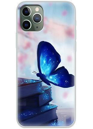 Чехол силиконовый с картинкой на iphone 11 pro (бабочка)
