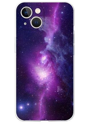 Чохол силіконовий з картинкою на iphone 13 (космос)