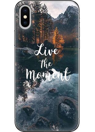 Чехол силиконовый с картинкой на iphone xs (природа, озеро в горах)