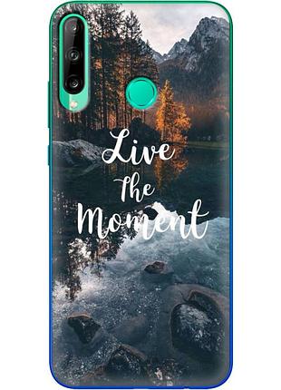 Чехол силиконовый с картинкой на huawei p40 lite e (природа, озеро в горах)