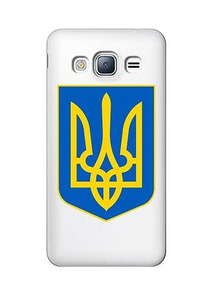 Прозорий чохол на samsung galaxy j3 2016 (j310) :: тризуб україна (принт 256)