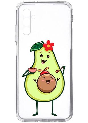 Прозрачный чехол на samsung galaxy a34 5g/a346 :: малыш авокадо (принт 309)