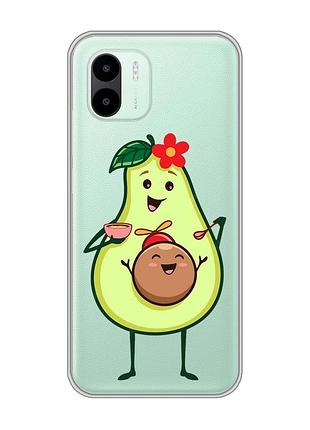 Прозрачный чехол на xiaomi redmi a1 :: малыш авокадо (принт 309)