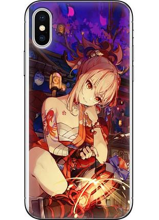 Чехол силиконовый с картинкой на iphone x (аниме, anime)