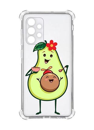 Чехол с утолщёнными углами на oppo a72 5g :: малыш авокадо (принт 309)