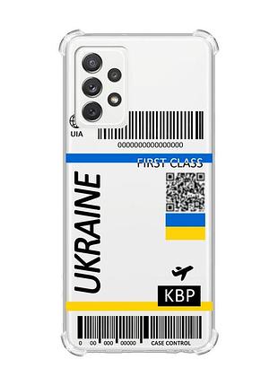 Чехол с утолщёнными углами на samsung galaxy a72 (a725) :: авиабилет украина (принт 262)