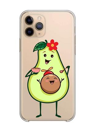 Прозрачный чехол на apple iphone 11 pro (5,8) :: малыш авокадо (принт 309)