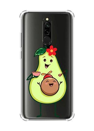 Чехол с утолщенными углами на xiaomi redmi 8 :: малыш авокадо (принт 309)