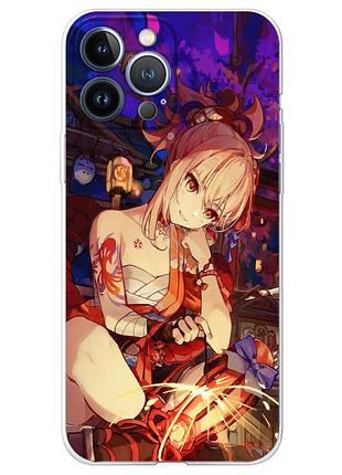 Чехол силиконовый с картинкой на iphone 13 pro max (аниме, anime)