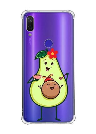 Чехол с утолщёнными углами для xiaomi redmi note 7/note 7 pro :: малыш авокадо (принт 309)