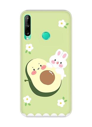 Чохол для huawei р40 lite e / y7p :: авокадо і зайченя (принт 311)