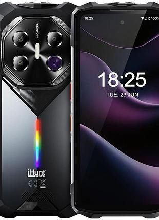 Протиударний смартфон ihunt titan night hunter 36/256 гб 20000 маг ip68/ip69k nfc чорний