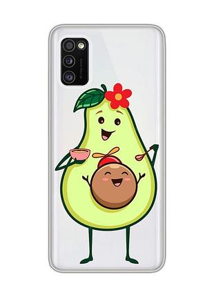 Прозрачный чехол на samsung galaxy a41 :: малыш авокадо (принт 309)