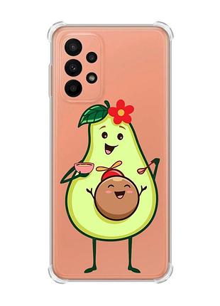 Чехол с утолщёнными углами для samsung galaxy a23 :: малыш авокадо (принт 309)