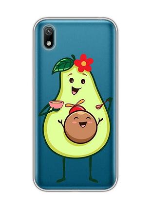 Прозорий чохол для huawei y5 2019 / honor 8s :: малюк авокадо (принт 309)