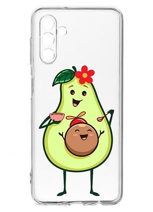 Прозрачный чехол на samsung a04s/a13 5g :: малыш авокадо (принт 309)