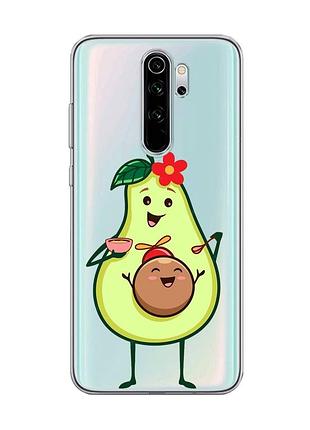 Прозорий чохол на xiaomi redmi note 8 pro :: малюк авокадо (принт 309)