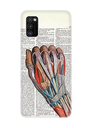 Чехол на samsung galaxy a41 :: анатомия руки (принт 298)