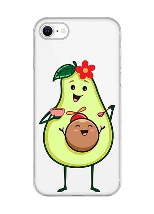 Прозорий чохол для iphone 7, 8 :: малюк авокадо (принт 309)