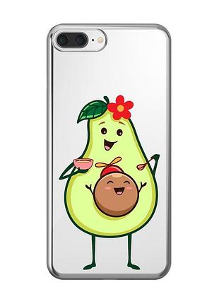 Прозорий чохол для iphone 7 plus / iphone 8 plus :: малюк авокадо (принт 309)